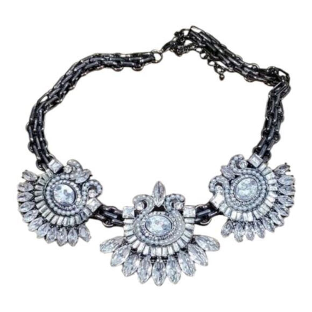 Treska Statement Necklace Sparkle Gem‎ Rhinestone Choker Glamorous Rhinestone
